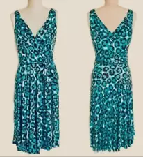 Vtg SALE- Genuine Diane Von Furstenberg Cheetah SPOT "LORA" Wrap Dress EXC Sz 4