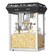 New Superior Popcorn Company Popcorn Machine, Counter Top, Black Vintage.