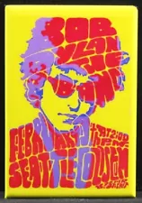 Bob Dylan Concert Poster 2" X 3" Fridge / Locker Magnet. Seattle