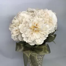 Artificial Flowers with Vase Faux Hydrangea Flower Arrangements for Home White