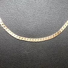 14K Yellow Gold Herringbone Chain 18.5" Necklace - 5.6g