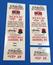 Printed Event Tickets - 500 Custom Concert Raffle, Full Color, Numbered w/ Stub