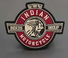 STUNNING "INDIAN MOTORCYCLE EST. 1901 USA" BIKER PATCH...SEW-ON...IRON-ON...