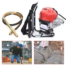 Portable Gas Powered Concrete Vibrator with 8FT Shaft Rod for Concrete Pouring