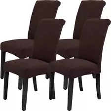 Chair Covers for Dining Room Set of 4, High Stretchy Dining Chair Slipcovers Was