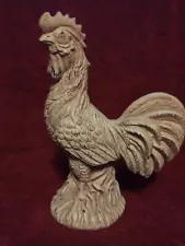 Vintage Rooster Statue Figurine 9 Inches Wide x 13" Inches Tall Made of Resin