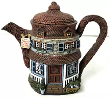 Vintage Hometown Teapot Cottages Quill For Sale Figurine Hand Painted Decor