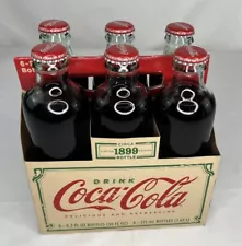 Six Pack 9.3 OZ Coca-Cola Coke Limited Edition 1899 Unopened Glass Bottles