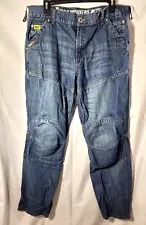 Bilt Iron Workers Jeans Mens 34 Blue Denim Reinforced Dupont Kevlar Knee Pads