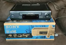 Sony SLV-679HF VHS VCR Player Tape Recorder 4 Head HiFi Stereo With Box! WORKS!