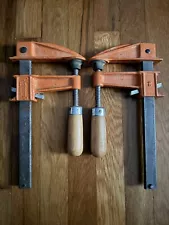 New Listing2 pc. Pair Jorgensen #3906 Bar Clamps 6" Capacity USA Carpenter Wood Clamp Lot