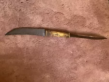 Antique Double Bladed Martial Arts Weapon with Incised Bone Handle