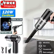 120W Mini Wireless Vacuum Cleaner Car Handheld Vacuum Powers USB Rechargeable US