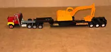 New ListingCustomized Herpa Plastic, MACK SEMI TRUCK / Tonkin, LOW BOY TRAILER / EXCAVATOR