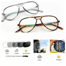 Double Beam Sport Light Transition Photochromic Reading Glass +1.0 ~+4.0 Custom