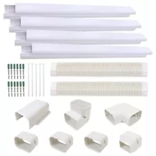 4 inch 17 Ft PVC Decorative Pipe Line Cover Kit for Ductless Mini Split Air SALE