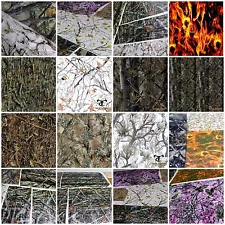 HYDROGRAPHIC FILM SAMPLES 6+ 2M 20' SQ FT TRUE TIMBER CAMO FLAMES SKULLS DIP KIT