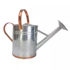 Panacea 84895 Galvanized Steel Copper/Silver Watering Can 2 gal. Capacity