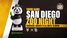 Pre-Sale San Diego Zoo Panda Bobblehead Padres Theme Game 8/22