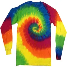 Tie dye shirt for men long sleeved shirts tie dyed tee colorful gift idea