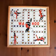 Vintage Wa-Hoo Wahoo Native American Theme Wooden Game Board Chess Checkers