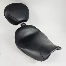 Mustang Genuine Leather Solo Seat with Backrest for Boss Hoss Motorcycle 79502