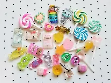 Lollipop Candy Resin Polymer Clay Flatback Charms Cabochon 30pc Miniature Food