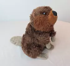 WILD REPUBLIC Beaver Plush Realistic Brown Gray Soft Stuffed Animal Toy 8"