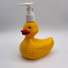 VTG Yellow Duck Dispenser Rubber Ducky Plastic Bathroom for Liquid Soap Pump