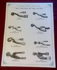 1864 Civil War Military Spurs For Sale- Eagle, Horse-Head, Dolphin + Poster NEW