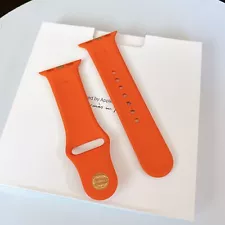 Genuine Hermes Apple Watch Band Orange Sport Band S/M for 41mm 40mm 38mm Used