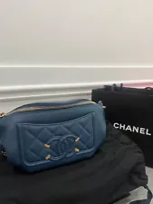 Chanel Caviar Quilted Filigree navy blue Waist Bag (NEW With Tags)