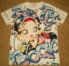 BETTY BOOP ALL OVER PRINT T SHIRT AMERICAN GIRL KING FEATURES SYND JAPAN