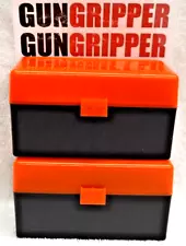 2 x AMMO BOXES ORANGE 50 Round 308 / 243 / More- Berry's Plastic Container