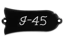 Engraved "J-45" Truss Rod Cover for Gibson Guitars 2ply B/W