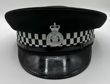 Vintage English North Wales Police Cap Hat Visor Cop Uniform England British UK