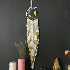 Large Handmade Bohe Moon Dream Catcher Feathers Hanging Dreamcatcher Home Decor