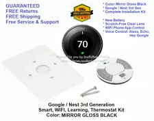 SALE: Google Nest 3rd Gen Learning Thermostat WIFI Smart MIRROR BLACK T3018US