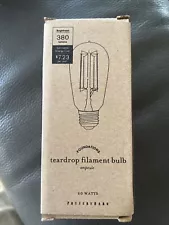 Pottery Barn Teardrop Filament Light Bulb 60 Watts