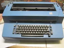 IBM Selectric II Vintage Correcting Blue Typewriter Works But Has Cracked Hub