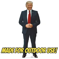 PRESIDENT DONALD TRUMP Lifesize Plastic OUTDOOR YARD SIGN Standee Standup MAGA