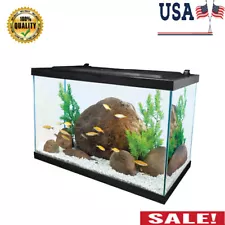 29 Gallon Glass LED Aquarium Kit Tabletop Display Fish Tank Kit HOT Gift