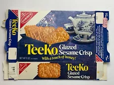 1974 Nabisco TEEKO Sesame Crisp Cookies Box packaging movie TV prop