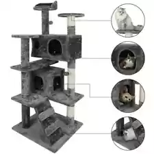 Cat Tree Tower 54" – Sturdy Activity Center & Large Condo for Cats