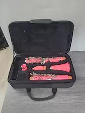 Mendini by Cecilio B Flat Beginner Clarinet pink with case student instrument