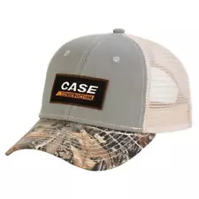 Case Construction Gray Hat with Mesh Back & Camo Visor 464268