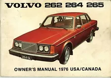 1976 Volvo 262 264 265 Owner's Manual Original USA/Canada