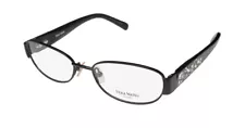 NEW VERA WANG LUXE GARLAND 2 EYEGLASS FRAME METAL & PLASTIC DESIGNER BK FULL-RIM