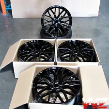 20x9 Black Wheels For Audi A8 A6 A5 A4 Q5 Tiguan Rims Set Four 20 Inch 5x112