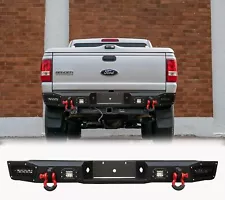 Vijay Black Steel Rear Bumper W/LED Light&Sensor holes Fit 1998-2011 Ford Ranger